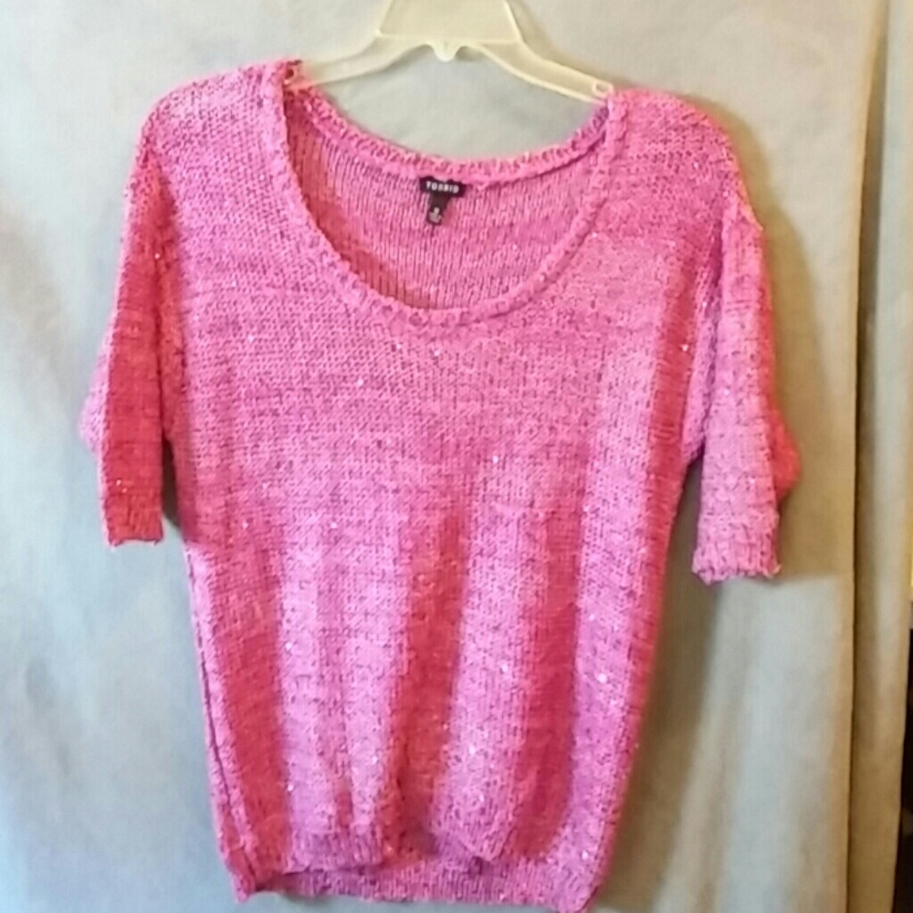 🍁Pink Sequin Sweater